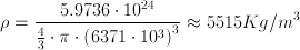 Densidad de la Tierra